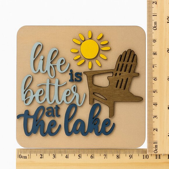 Handmade Tiered Tray Decor - Lake Life, 13 Pieces, Summer, Nautical, Beach - Picture 9 of 12
